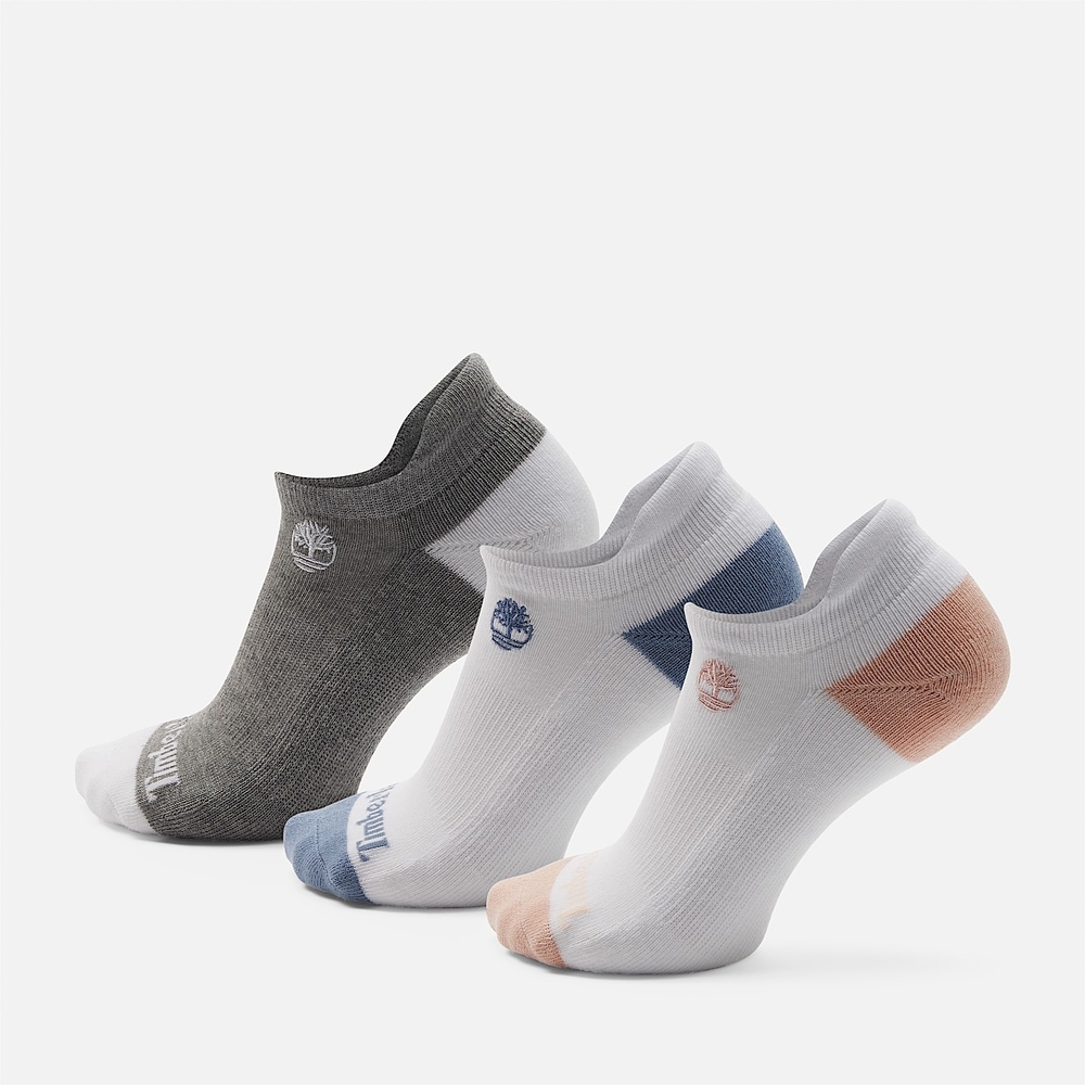 Timberland Men's Athletic Socks - White, Gray, and Blue